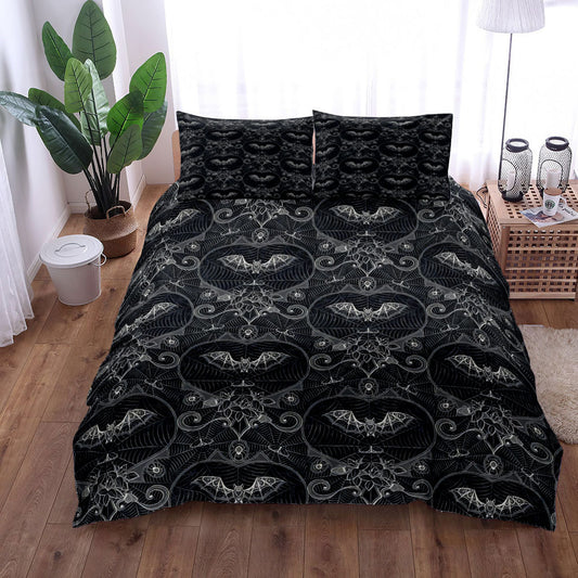 Gothic Bat Digital Printed Quilt Cover Three-piece Set