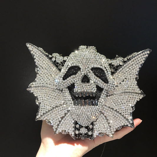 Fashion Personality Bat Diamond Dinner Bag